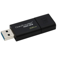 金士顿DT100 32G商务办公U盘 USB3.U盘黑色 1个