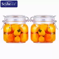 [Scybe]喜碧斯格750ML玻璃密封罐玻璃瓶储物罐蜂蜜瓶酵素瓶奶粉糖果罐泡酒瓶 2支装