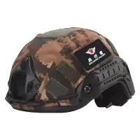 兵行者凯夫拉虎斑训练头盔FAST玻璃钢战术头盔 黑色头盔+冬季虎斑盔套