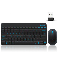 罗技(Logitech) 窄边框无线键盘鼠标套装 黑色 MK245 NANO