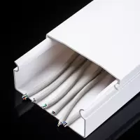 线槽PVC板 地线走线电线电缆过线槽 阻燃绝缘明装室内穿线槽