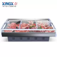 星星(XINGX) 卧式冷柜 熟食柜 鲜肉展示柜 卤菜柜 箱内照明 食品级不锈钢操作台 280L SC-1500ZX