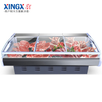 星星(XINGX) 卧式冷柜 熟食柜 鲜肉展示柜 卤菜柜 箱内照明 食品级不锈钢操作台 505L SC-2500ZX