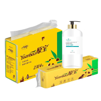 原宝个人护理组合装(干湿两用抽纸4提 + 原宝卷纸4提 + 1瓶免洗手凝胶)