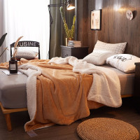 杉杉(FIRS)双层云貂绒羊羔绒毛毯SSMT-198806