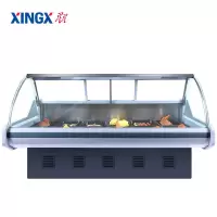星星(XINGX) 卧式冷柜 熟食柜 鲜肉展示柜 卤菜柜 箱内照明 食品级不锈钢操作台 280L SC-1500ZSH