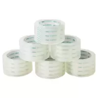得力(deli)30212透明封箱胶带 6卷/筒48mm*60y 快递打包封箱胶带封箱胶布胶纸封箱器胶带透明胶卷