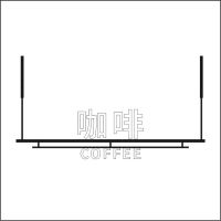 咖啡 coffee 白色中英文精品发光字 百和仕