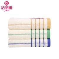 洁丽雅 6949缎裆螺旋面巾纯棉柔软舒适洗脸毛巾洗澡巾76*34cm
