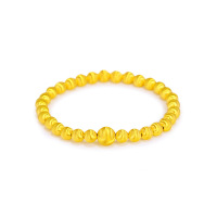 翠绿999足金拉丝串珠手串手链A01000081003金重约15.04g