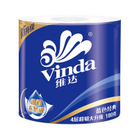 维达(Vinda) 有芯卷纸 蓝色经典3层180g卫生纸巾 10卷