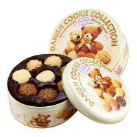 麦阿思 小熊松脆曲奇饼干黄罐装300g