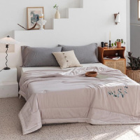 木辛梓大豆薄荷驱蚊被--浅灰1.8米*2.2米