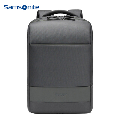 新秀丽(Samsonite)电脑包背包 男女款商务苹果电脑背包14或15.6英寸灰色