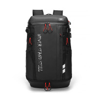 联想(Lenovo)时尚运动户外功能型登山包户外防水背包旅行包旅游黑红色