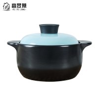 富昱景 砂锅锅具耐高温汤煲陶瓷小沙锅煲汤锅炖锅明火家用燃气汤锅中号 3.5L韩式煲