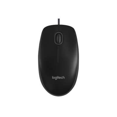罗技(Logitech) B100全尺寸有线鼠标 家用商务静音办公笔记本便携鼠标易安装人体工学设计