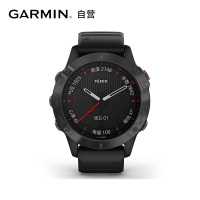 佳明(GARMIN)Fenix6 Pro蓝宝石镜面不锈钢镀膜灰色表圈黑色硅胶表带心率血氧音乐支付跑步身体电量GPS
