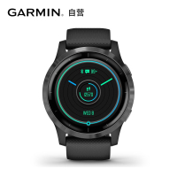 佳明 GarminActive 曜石黑 智能通知健康提醒时尚穿搭血氧心率监测跑步智能运动手表 大码