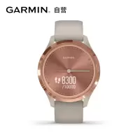 佳明(GARMIN)GarminMove 3S 玫瑰金色表盘浅沙色表带 智能通知心率触屏指针式智能腕表运动版小码