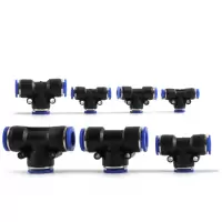 气管快速三通接头PEG10--10 气管接头T型正三通10个/组--(组)气动元件