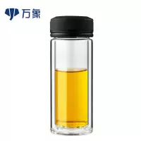 万象玻璃杯女水晶玻璃杯便携玻璃杯水杯女茶杯 可爱透明玻璃杯