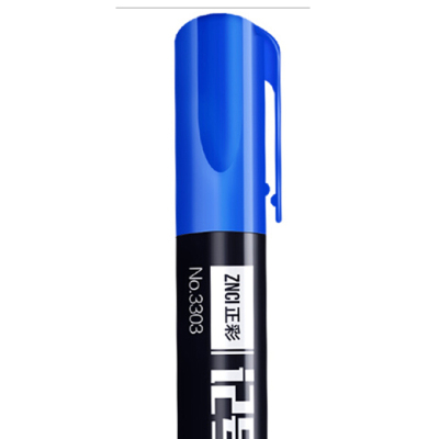 正彩(ZNCI)3303 记号笔粗头油性大头笔10支/盒 蓝色(单位:件)