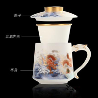 和邸玉瓷茶具 德化白瓷 猪白油 茶壶茶杯 办公室陶瓷 家用茶具个人杯