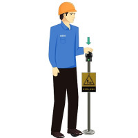 拓开 语音发声灯光型 人体静电释放器静电消除器 带检测报告 含防爆合格证 1个