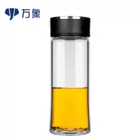 万象玻璃杯单层水晶玻璃杯子家用便携玻璃杯办公喝茶