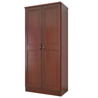宏绮家具 两门衣柜 实木衣柜 职工单舍两门柜 挂衣柜 多层实木 900*550*2000 红棕色