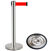 栏杆不锈钢伸缩 2米带(红色拉带)含底座