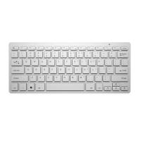 航世(B.O.W)HW098C 静音巧克力按键办公无线键盘 白色