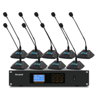 手拉手会议室话筒视频会议中控接口专业大型会议话筒系统有线无线麦克风鹅颈话筒数字台式话筒设备 手拉手1拖16 大型会议话筒