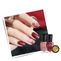 Miss Candy 健康甲油 无味持久美甲指甲油两瓶套装SN182 花露绛红