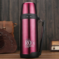 富光 1000ml真空保温旅行壶BJ001-1000不锈钢保温瓶 大容量保温壶 玫红