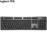 罗技 K845 机械键盘 有线键盘 游戏办公键盘 全尺寸 单光 黑色 TTC轴 茶轴