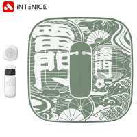 日本intenice塑腿按摩EMS揉捏小腿按摩美腿按摩 复古绿(主机、遥控器、塑脚垫)