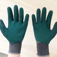 伊派克五指 透气 耐磨 舒适 乳胶 发泡半挂线邹手套 十三针 21cm-23cm十副每打 (单位:打)