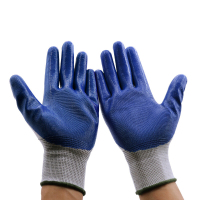 伊派克五指 防滑 耐磨 耐油 抗腐蚀 舒适透气 十三针 尼龙 丁腈手套 22cm 十副每打 (单位:打)