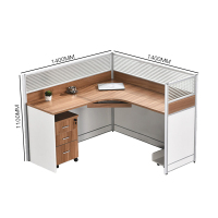 匡大 90-0203B电脑桌办公桌屏风办公桌职员工位卡座简约现代大气职员办公桌