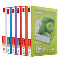 Zs-齐心A0216易展示美式三面插袋文件夹A4 2寸3孔D型夹5个/包
