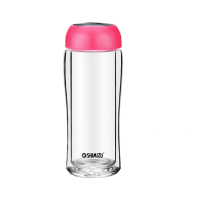 [苏宁自营]清水 SM-8101-024 加厚耐热办公双层玻璃杯 240ML