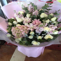 Zs-礼仪花束 鲜花 圆形 定制(50cm)