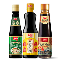 加加套装 特级金标生抽酱油245ml+蒸鱼豉油245ml+南沙蚝油238g