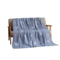恒源祥家纺 星光三层提花毛巾被 蓝 星光 200*230cm