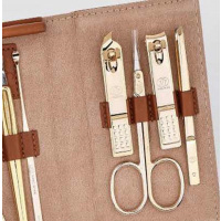 777(THREE SEVEN)-NTS-3004G 8件套 耳挖/眉夹/指甲锉/双头死皮铲/死皮铲/斜口指甲刀/修容