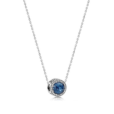 Pandora潘多拉 海洋之心ZT0139项链套装蓝色闪耀时尚个性优雅