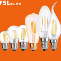 FSL 佛山照明 爱迪生灯泡吊灯led白织灯泡老式钨丝复古怀旧 E27 灯丝灯4W S45球形泡 白