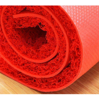 aurora 地垫毯门口入户地垫塑料门垫进门pvc家用防水脚垫 红色 宽1.2m*1m